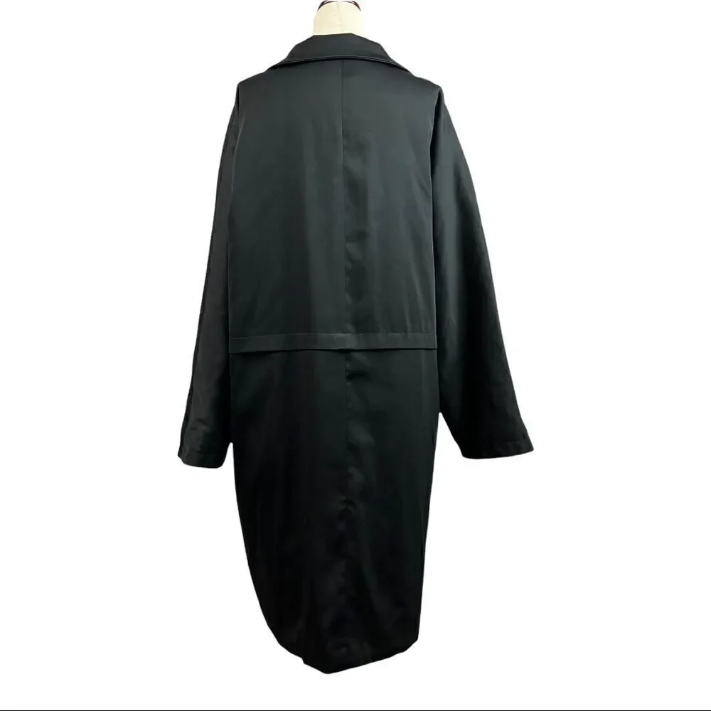 Vintage 90s Calvin Klein Quilted Rain Slicker Jacket Insulated Small
